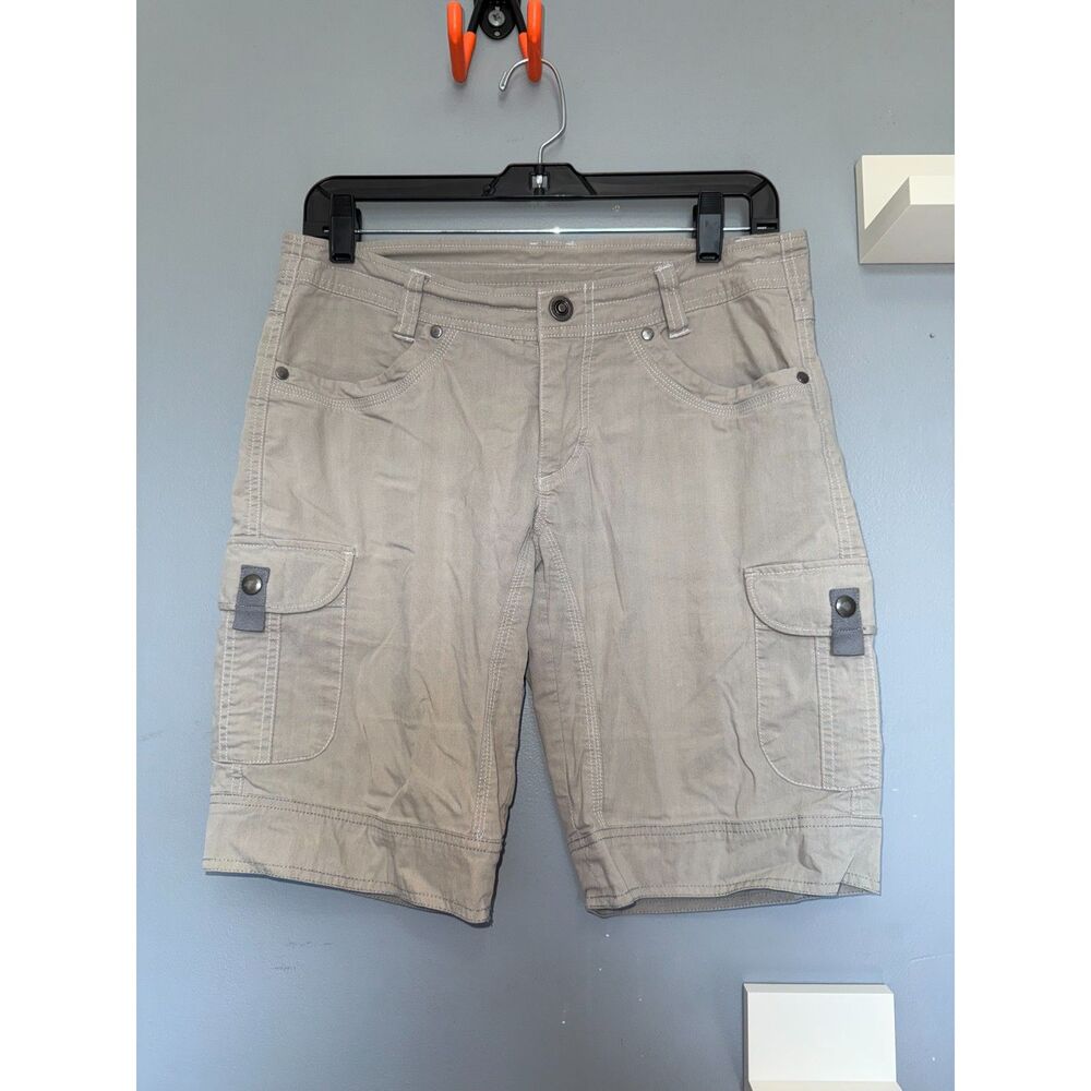 Women's Kühl Tan Cargo Shorts | Size 4, 11 Inch Inseam | Hiking, Outdoors